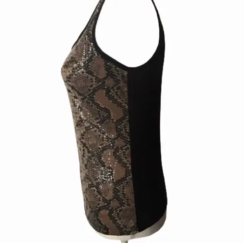 Bongo Snakeskin Sequin Top