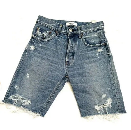 Bermuda Moussy vintage Jean shorts  distressed denim   Japan button fly sz 25