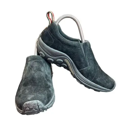 Merrell Shoes Jungle Moc Black Leather Slip On Walking Hiking Women's Size 7