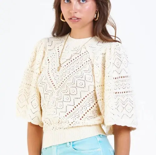 Dear John BAILEY WING SLEEVE SWEATER CREAM