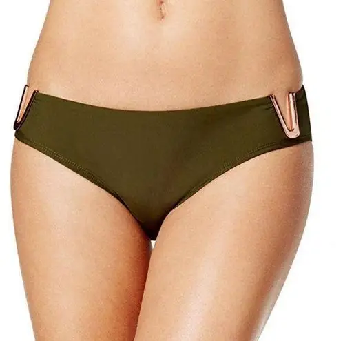 Rachel Roy Bikini Bottom Olive Green Rose Gold V