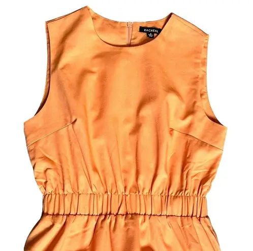 Orange RACHEAL DRESS Size Small Double Split Side Pockets Sleeveless Zip Lined