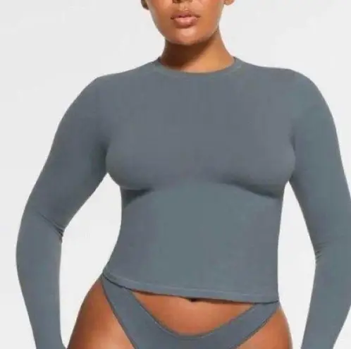 SKIMS Cotton Jersey Long Sleeve T-Shirt XS