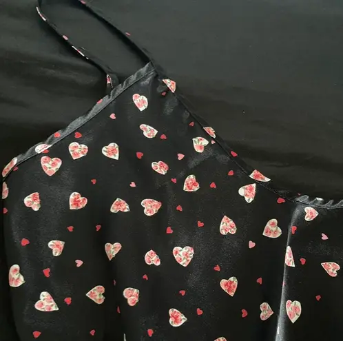 Jaclyn Intimates Vintage 90s Honors Intimates Black Satin Slip Dress