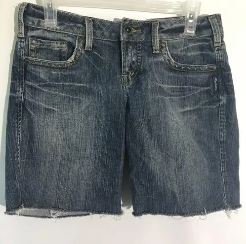 Silver Jeans  Brand Raw Edge Denim Shorts