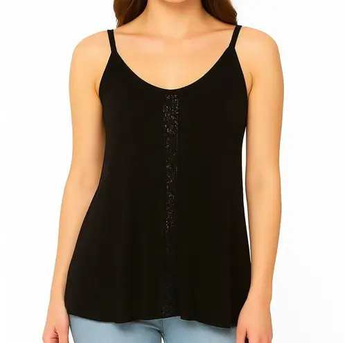San Francisco City Lights Gypsy Lace Cami Tank Top Black Size XS NEW