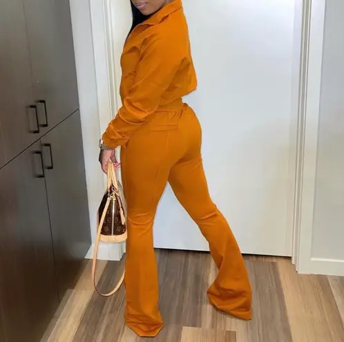 Rust Tracksuit Set Orange