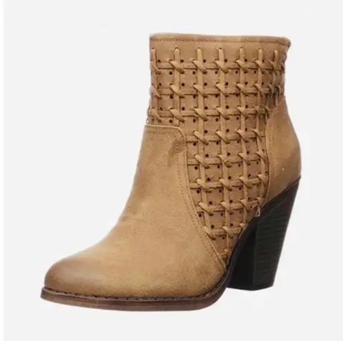 Fergalicious Ankle Boots Worthy Sand Brown Leather Booties Size 12M New in Box