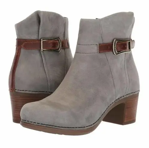 Dansko  Women's Hartley Boot‎ Grey Nubuck Leather ankle boots size  42 US 11.5-12