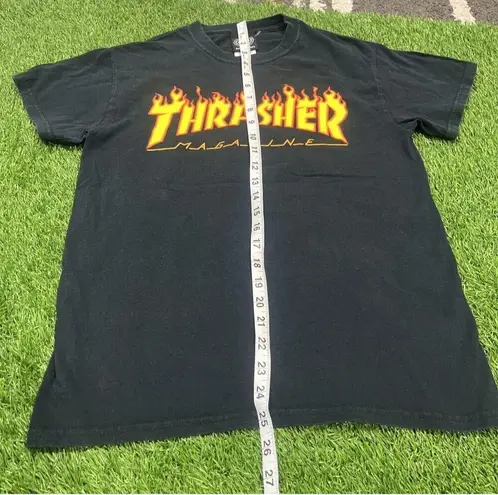 Thrasher  Magazine Skateboarding Logo VTG Black Skater Grunge Shirt‎ Small