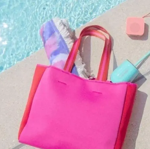 Summersalt NWT Neoprene Beach Tote in Pink/Red