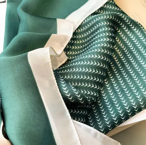 Silk Scarf, wraps Head Handkerchief Green