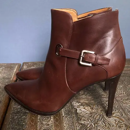 Ralph Lauren  Collection Booties size 7 cognac brown heals equestrian