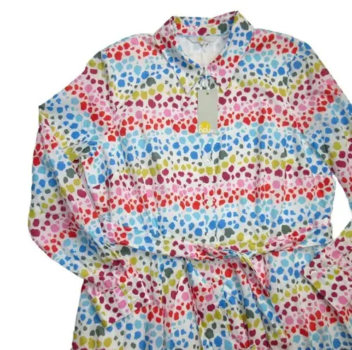 NWT Boden Kitty in Ivory Rainbow Leopard Button