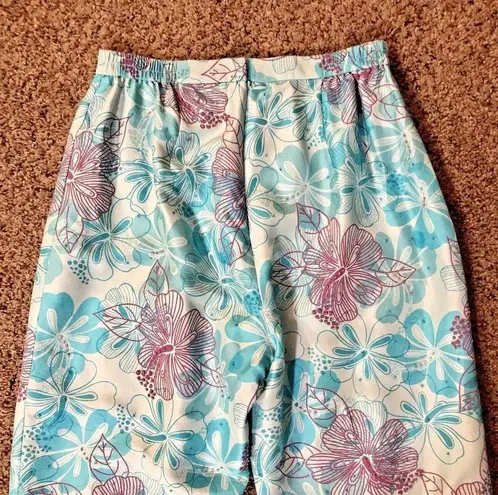 Vintage Papell Petites Pants Womens 4P Used 100% Silk Beaded