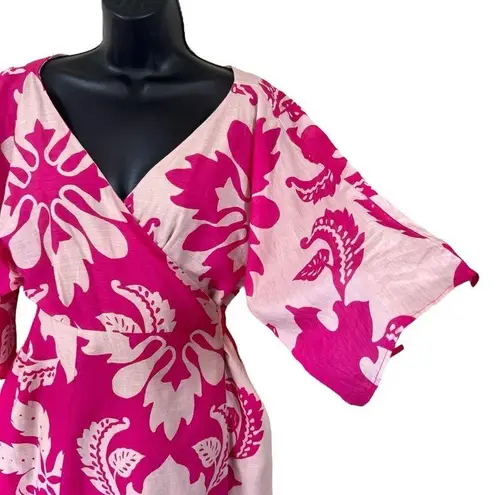 Eshakti WAYWARD FANCIES Floral Tile Print Cotton Voile Wrap Dress