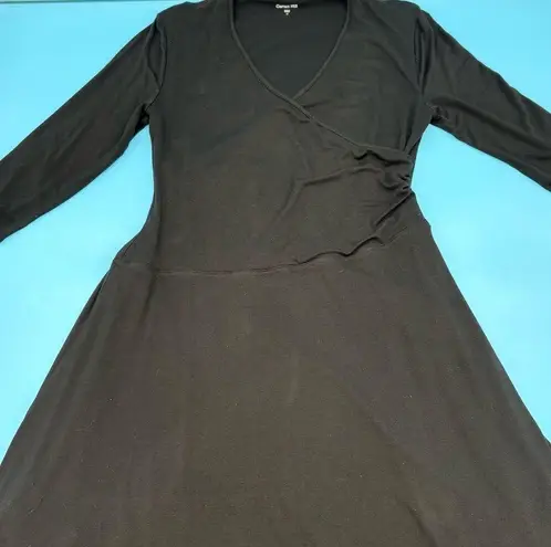 Garnet Hill Black V-Neck Wrap Top Dress Size Medium