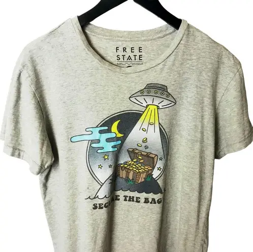 Urban Outfitters Free State T Shirt Secure the Bag Graphic Tee Short Sleeve 100% Cotton Solid