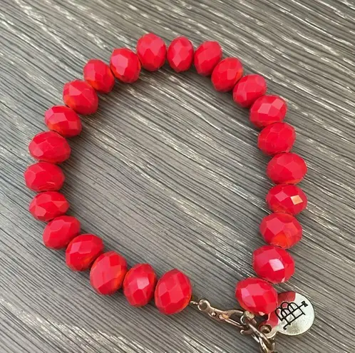 Bourbon and Bowties Red Gemstone bracelet