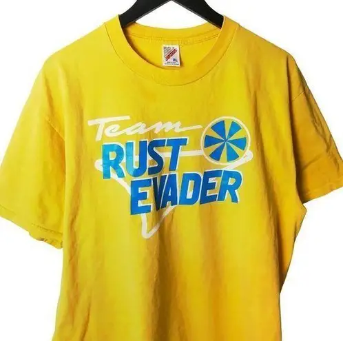 Vintage Team Rust Evader T Shirt Classic Graphic Tee Short Sleeve 100% Cotton Size XL