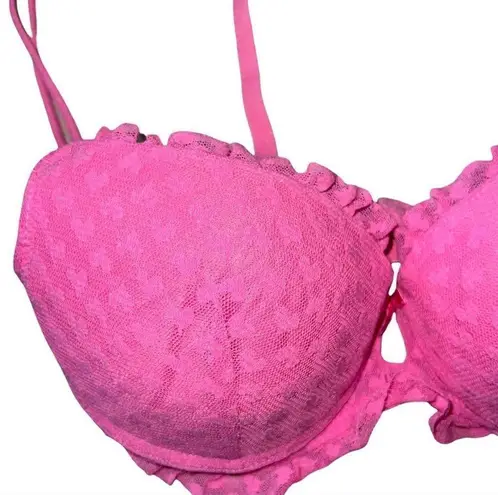 Fruit of the Loom  adorable hot pink lacy bra!