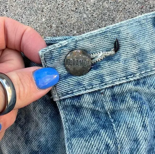 Vintage 80s Gitano acid wash pencil jeans skirt with V yolk waist Size 12