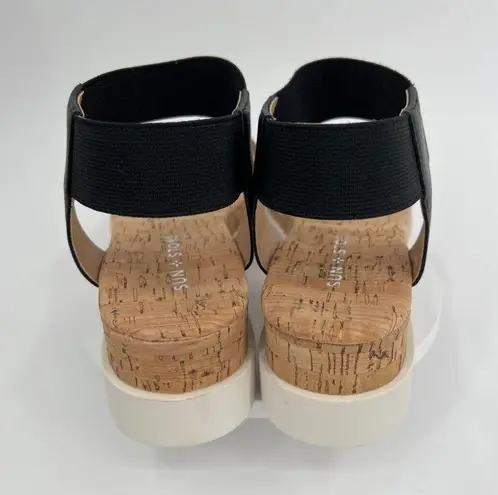 Sun + Stone Melanyy Wedge Sandals in Black Size 10M MSRP $65