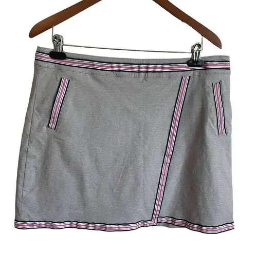 Lady Hagen  Women Skort Built In Shorts Size 14 Gray Side Zip Golf Tennis Sport