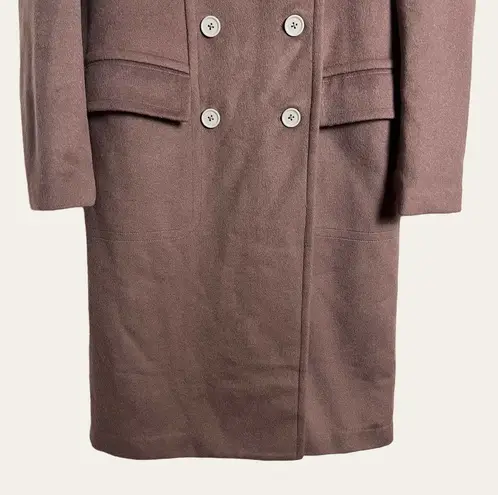 Badgley Mischka Women's Trinity Wool Blend Epaulette Double Breasted Coat Size S