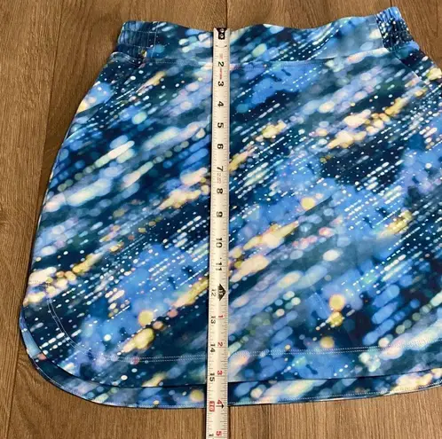 Slazenger NWOT  15” Blue Lights Printed Mid Rise Golf Skort XS