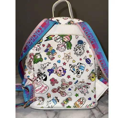 Tokidoki 2018 RARE Denim Daze White Mini Backpack Vinyl Toy JAPAN Kawaii Cosplay