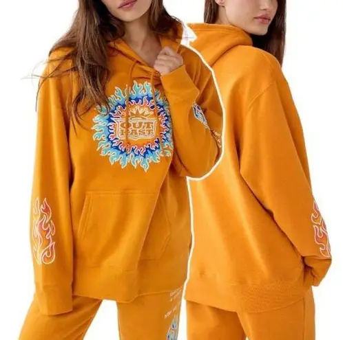 Urban Outfitters  Outkast Orange Flame Oversized Hoodie Sweatshirt S/M