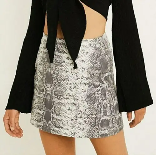 BDG  Snakeskin Jean Skirt Medium