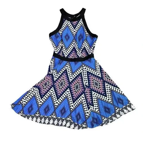 Yumi Kim 100% Silk Dress Abstract Geometric Colorful Mini A-Line Size XS Women's