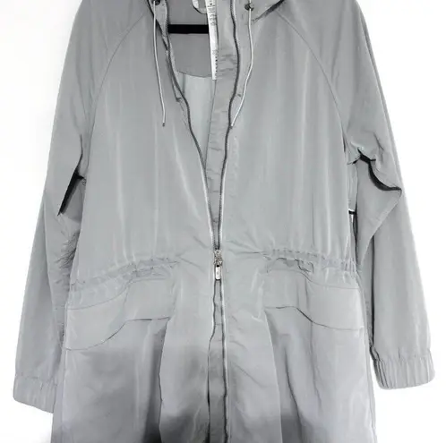 Lululemon  Rare Grey Long Windbreaker Jacket Rain Jacket Size 10