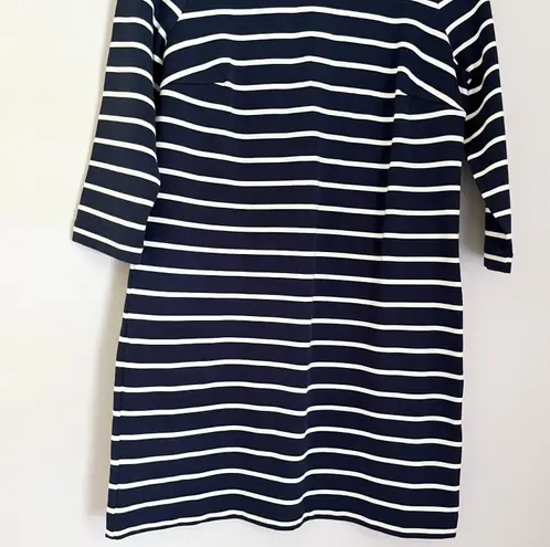 Boden USA Boden Women’s Striped 3/4 Sleeve Midi Dress Blue White Size 10