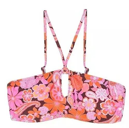 Ninety Nine Degrees Halter Cheeky Hipster Bikini Set Multi Coco Floral L/XXL NEW Pink Size undefined