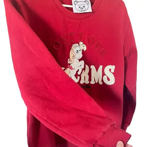 Moschino Couture Red Ponylove Rare Crewneck Sweater