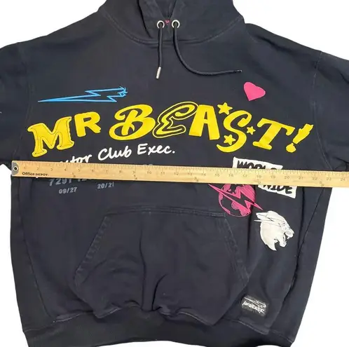 Mr. Beast Investor Club World Wide Black Graphic Hoodie Size Large