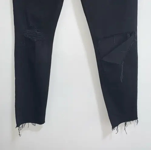 RE/DONE NWT  90s High Rise Loose In Jet Black With Rips