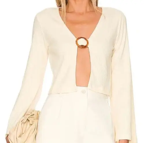 NWT Callahan Knitwear Vera Top in Creme Brown Size XS