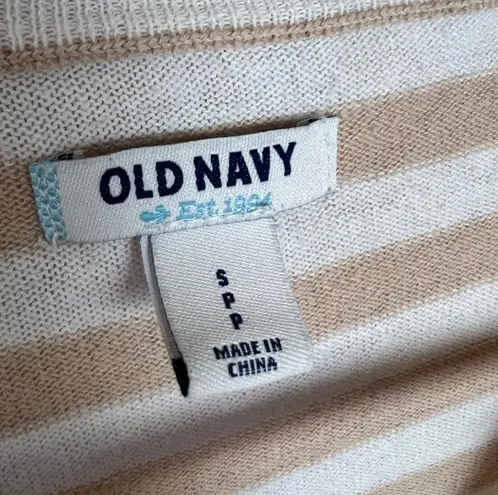 Old Navy CLEARANCE! Tan  Basic Striped Sweater Size S EUC