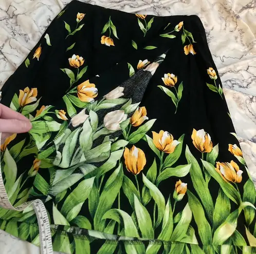 Kathie Lee vintage 90s floral midi skirt