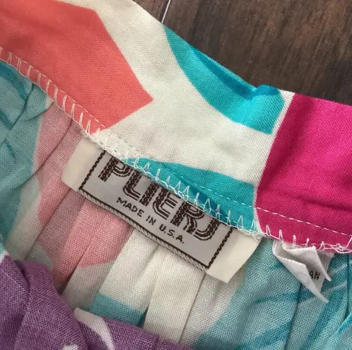 Unique Vintage PLIERS Floral Print Pleated Midi Skirt