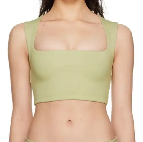 Danielle Guizio Green Celestial Square Neck Tight Tank Top