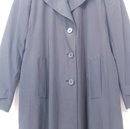 Cinzia Rocca Black Midi Trench Coat Made in Italy Size 4