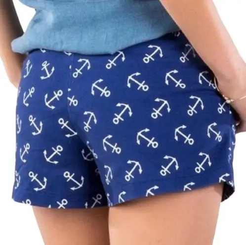 Harper Blue & White Anchor Beach Pockets Summer Cotton Shorts ~ Womens Size 28