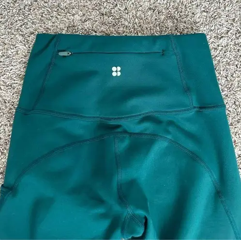 Sweaty Betty  Therma Running Leggings 7/8 High Rise Pockets Dark Green Size XXS