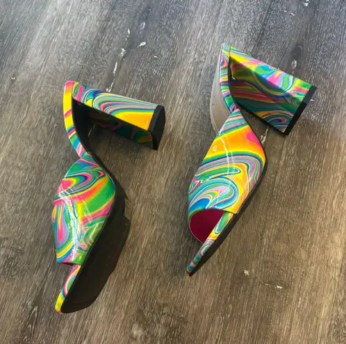 Rouge Helium Keeper Rainbow Tie Dye Heels