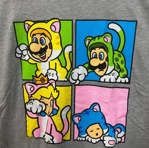 Super Mario Bros Furry Peach Toad Mario Luigi Nintendo Tee L